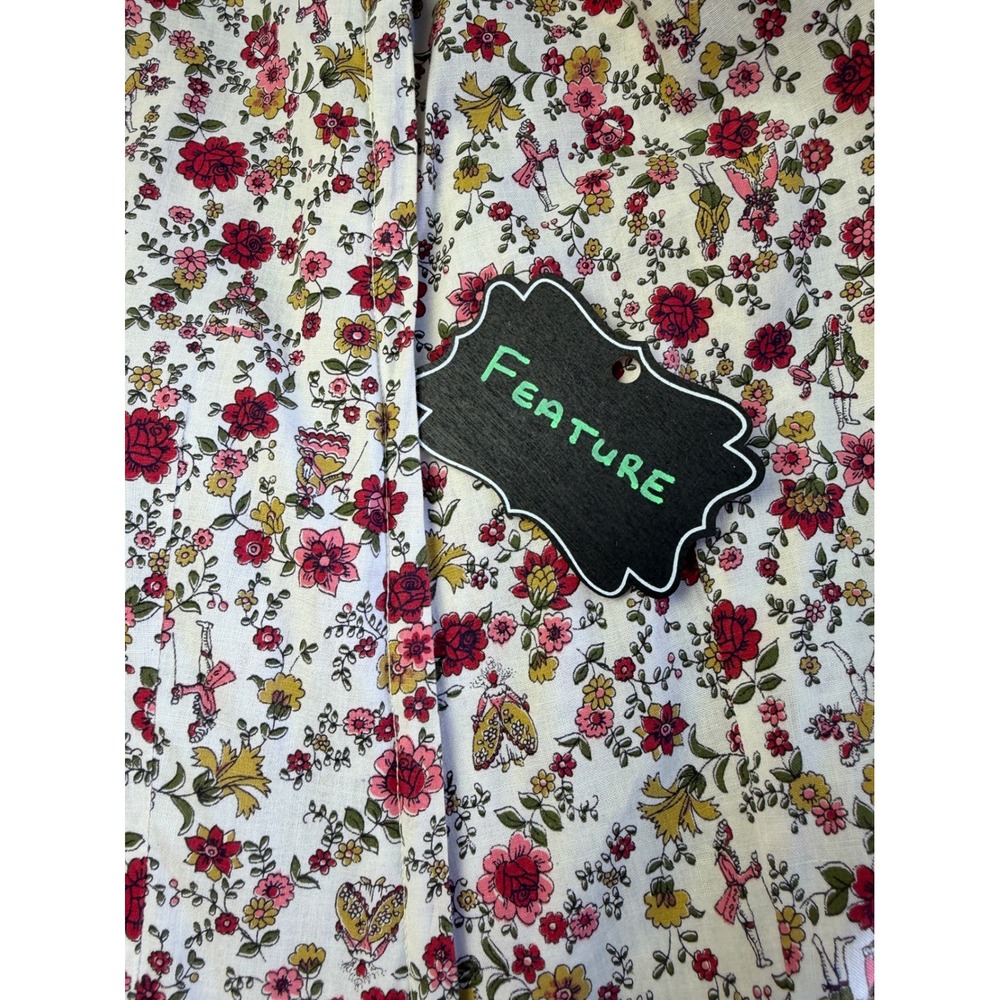 Vintage Prairie Maxi Dress Small Floral Puff Sleeve Tiered Bonnet Cottage Coplay - Picture 12 of 16